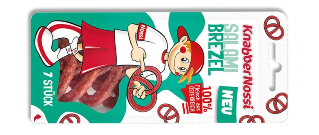 KnabberNossi Salami Brezel Packung mit 7 Stück